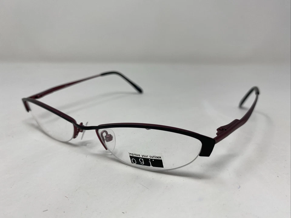 Marco de gafas OGI 3034 Col.574 52-17-140 rosa borgoña medio borde SX78 Foto 2 de 4