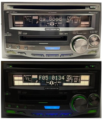 Pioneer Carrozzeria Mosfet FH-P050MD CD MD Radio Player + Video / Tested