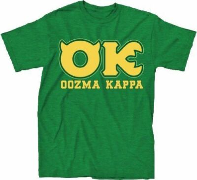 Disney Monsters University OK Oozma Kappa Member Adult Green T-shirt