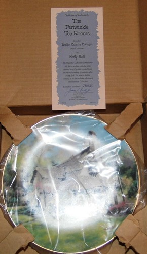 3pc. Marty Bell ENGLISH COUNTRY COTTAGES Bradford Exchange collector PLATES MIB - Picture 2 of 7