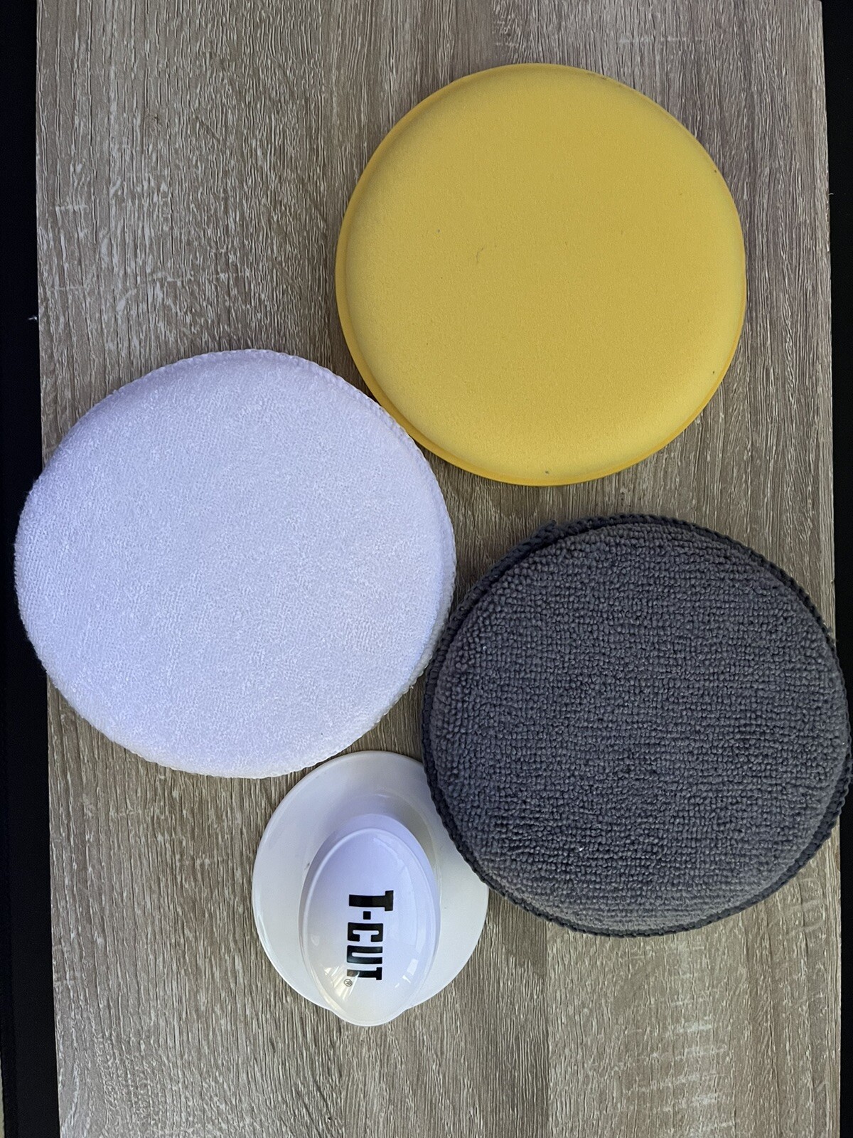 T-Cut Wax Sealant Cream Glaze Applicator Set with Handle Polish Buff Shine