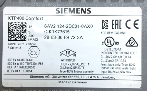 SIEMENS 6AV2124-2DC01-0AX0 - Picture 2 of 9