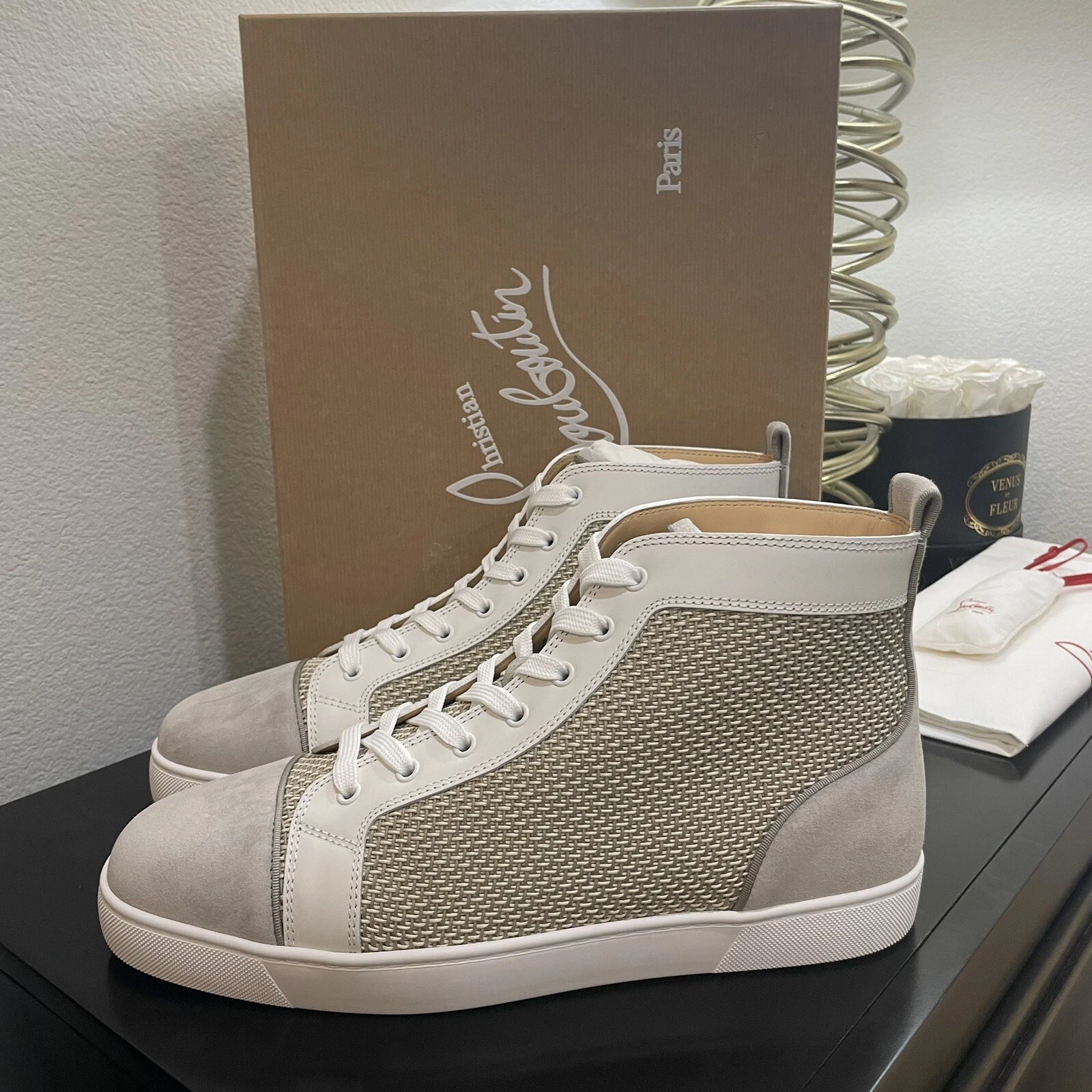Christian Louboutin — Christian Louboutin Louis Orlato High-Top Goose/White 42