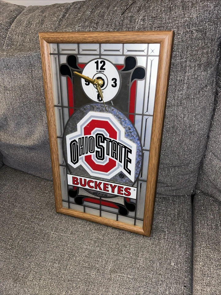 Ohio State Buckeyes Quartz Wall Clock / Mirror, Made In USA, 10” X 17” - Image 3 of 4