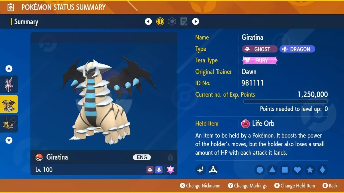 what should i name my shiny giratina?