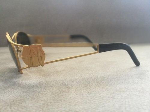 Jean Paul Gaultier JPG OVAL Vintage Sunglasses 58-6101 Gold \ Green Lenses - Picture 5 of 6