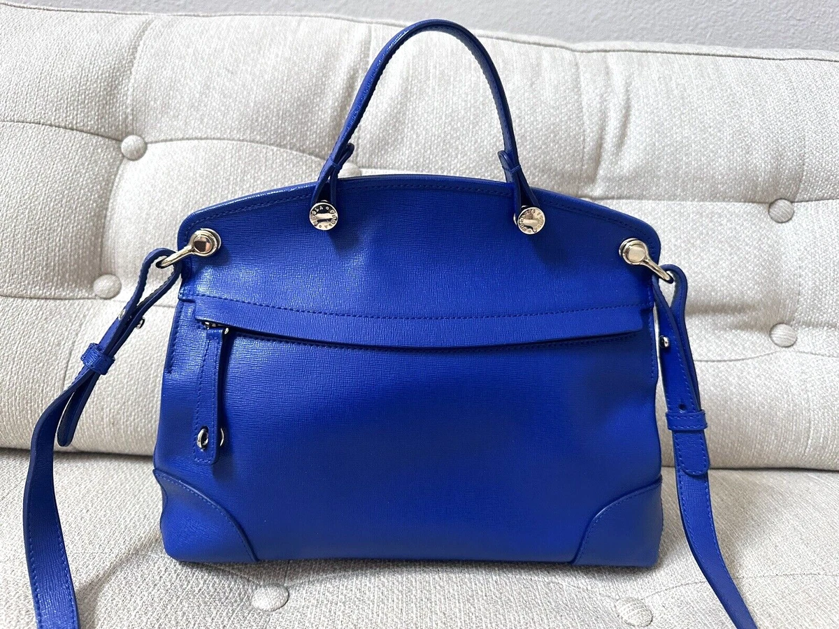 Prada Indigo Blue Saffiano Leather Top Handle Bag