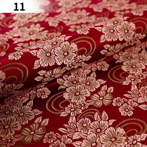 Faux Silk Satin Fabric Craft Brocade Damask Embroidery Floral Retro 75*100cm DIY - Picture 13 of 24