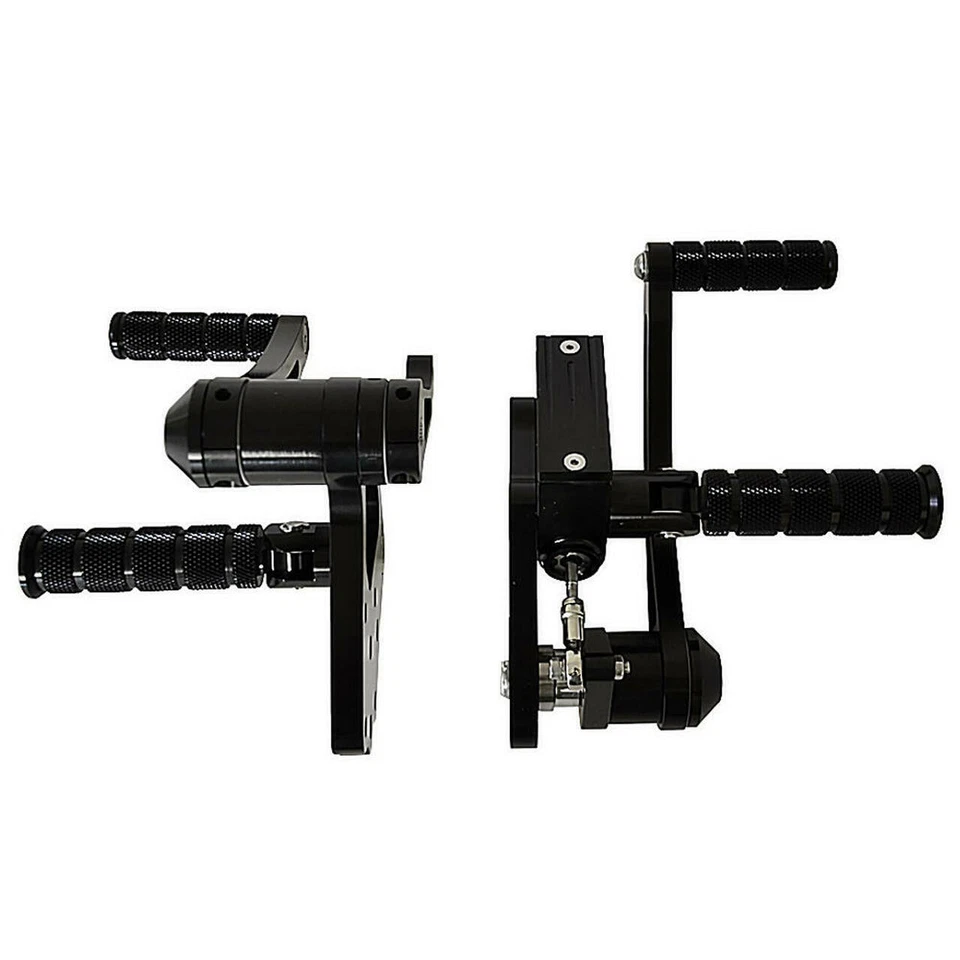 Estriberas de control delantero Billet negras 5/8" 86-99 Harley Softail Chopper 45920 Foto 2 de 4