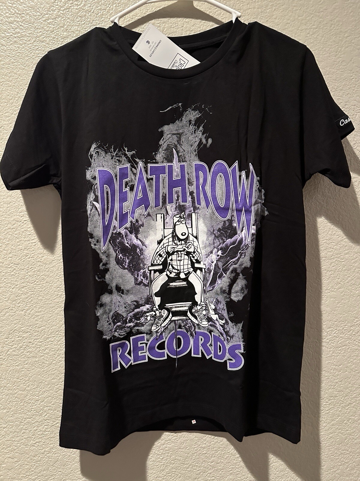 FILA T shirt Death Row Records Snoop Dogg nuova con etichetta nera taglia M