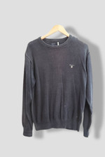 Vintage Gant premium cotton medium mens navy sweatshirt SKU 2946