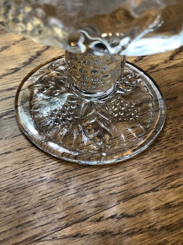 Two Glass Sherbets From France With A Berry Design 4 In By 3.5 In - Picture 12 of 23