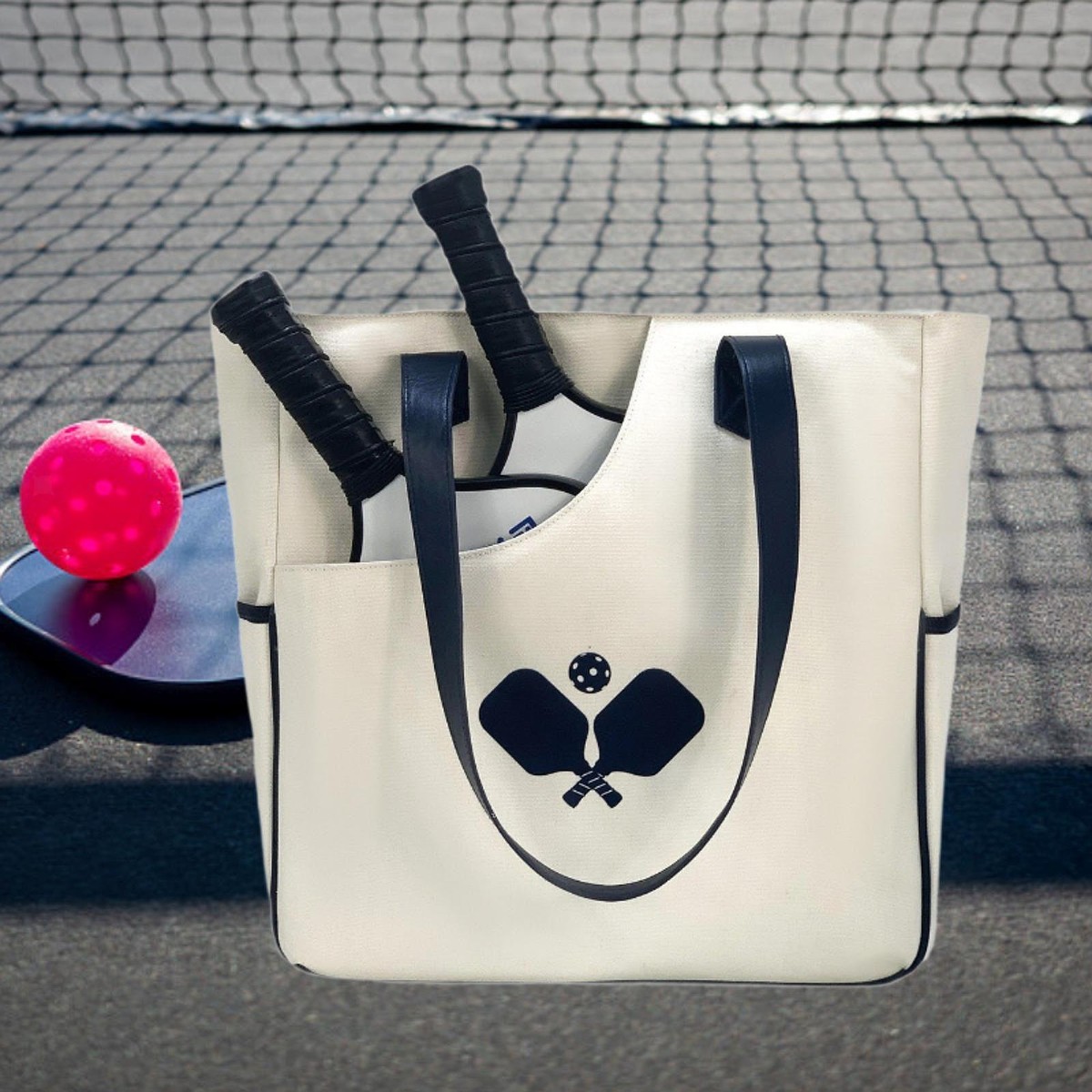 Tennis Tote Bag with Zipper Professional Racquet Carrying Bag