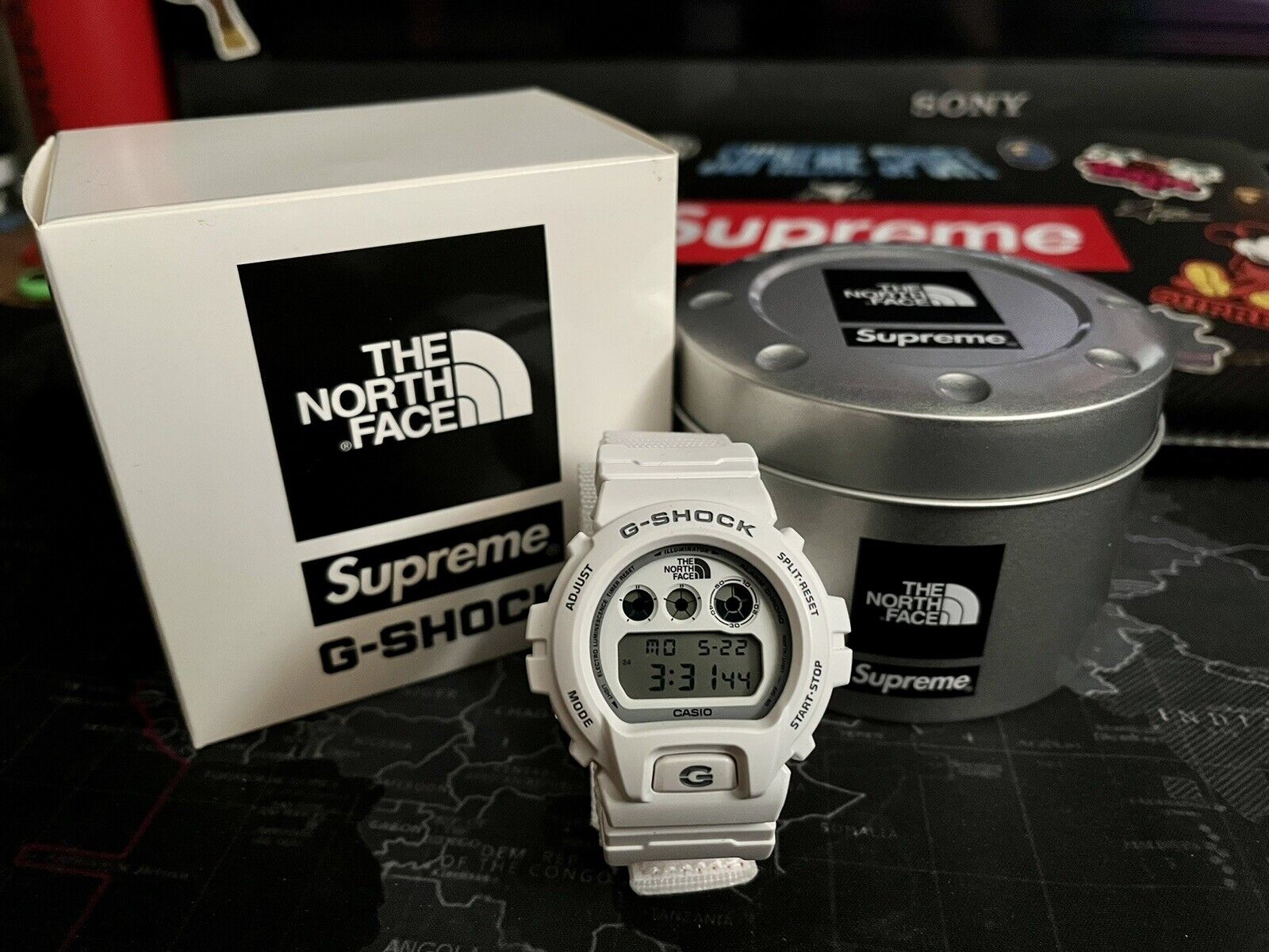 SUPREME® x The North Face® x G Shock Watch White   eBay