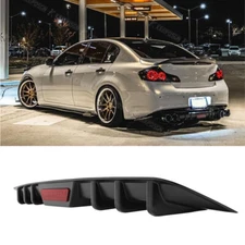 For Infiniti G35 G37 Sedan Rear Bumper Diffuser 6 Shark Fin Splitter Lip Spoiler