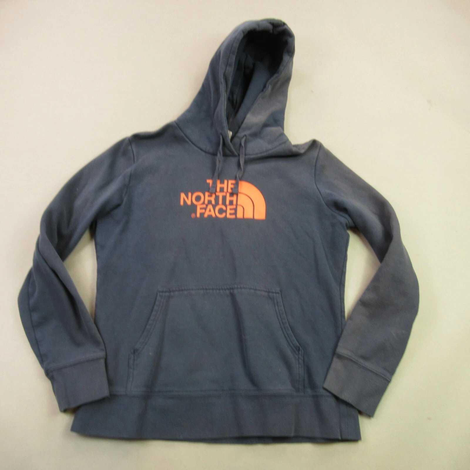 North Face Hoodie Womens Large Long Sleeve Activewear Hooded Pockets Blue