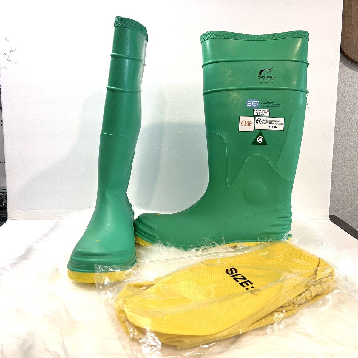 Men\'s Onguard  Hazmax Green 16” PVC Knee Boots Steel Toe Mens Size 8 Men main image 2