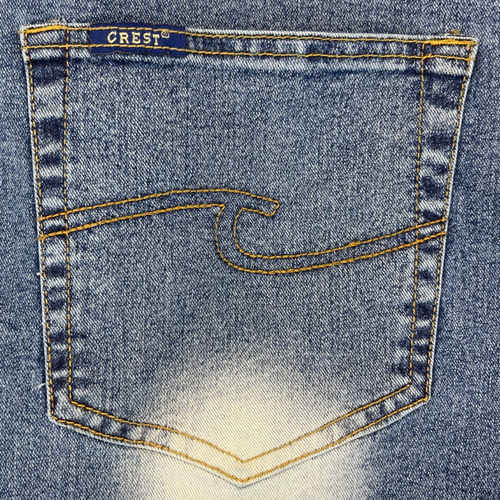 Crest Jeans Denim Capri Pants - Juniors Size 19/20 - Blue - Embellished (3098) - Picture 16 of 19