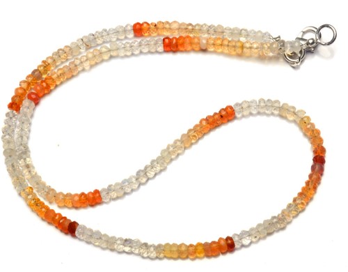 Collier Pierre De Lune Arc-en-ciel – Rondelles Facettées 4-5mm, 70 Carats