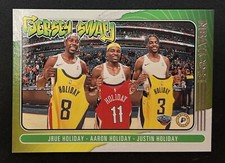 2020-21 Hoops #4 Aaron Holiday / Jrue Holiday / Justin Holiday Jersey Swap Holo