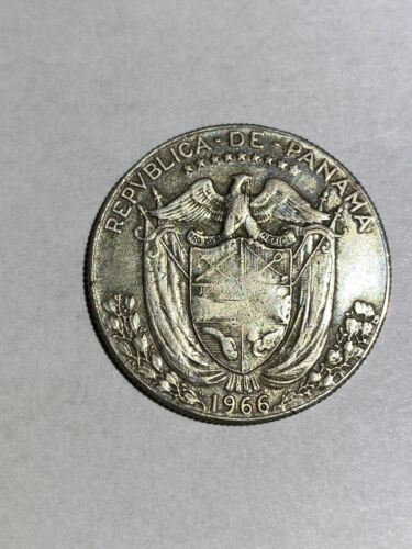 1966 - Panamá - 1/2 Balboa - ¡Bonita moneda de plata antigua! - Imagen 1 de 2