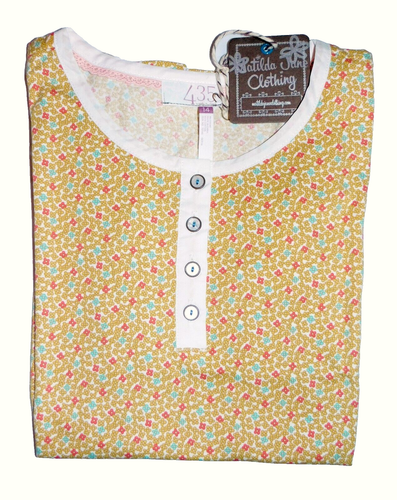 NWT MATILDA JANE 14 FLOWERS & FRECKLES HENLEY TEE Hello Lovely - Picture 6 of 9