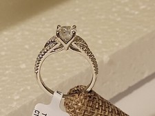 Sterling Silver Round Cut Cubic Zirconia Engagement Ring Size 7