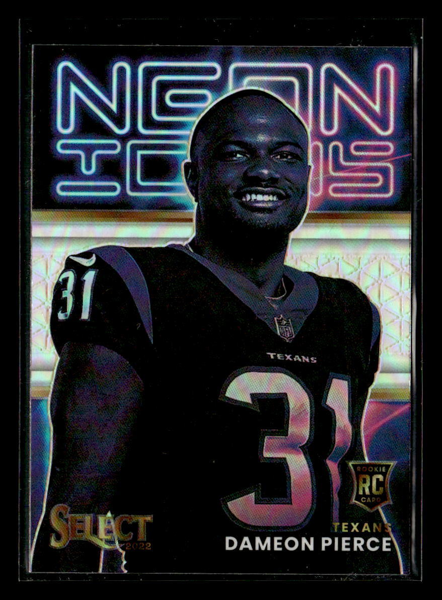 Dameon Pierce 2022 Panini Select #NI-18 Neon Icons Houston Texans