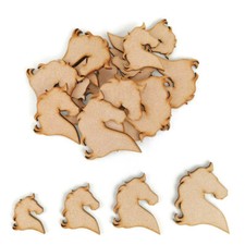 Horse Head MDF Craft Shapes Wooden Blank Gift Tag Decoration Embellishment Chess