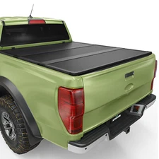 5FT FRP Bed Hard 3-Fold Tonneau Cover For 2019-2023 Ford Ranger Truck On Top