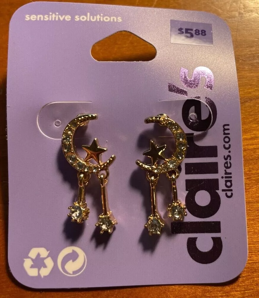 Claire's moon deals earrings