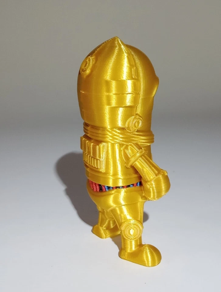 Mini estatuilla miniatura C-3PO modelo Star Wars brazo rojo Foto 3 de 4