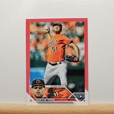 2023 Topps Series 2 Baseball Austin Voth base MOTHERS DAY PINK 22/50 card # 647
