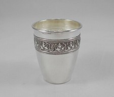 *RAR* Stilvoller Weinbecher Traubendekor in 800er Silber aus Italien, Neu OVP