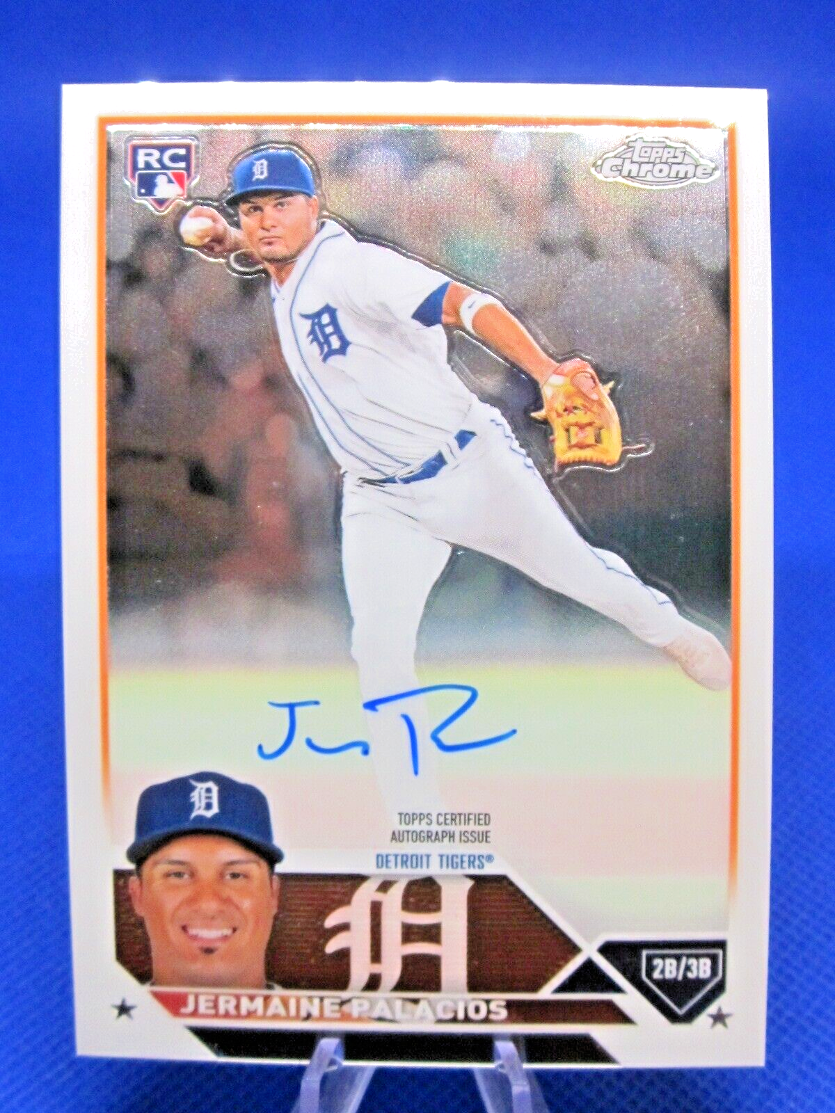 2023 TOPPS CHROME #RA-JP JERMAINE PALACIOS AUTO SIGNED AUTOGRAPHED TIGERS ROOKIE