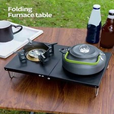Table de camping pliante réchaud à gaz support coupe-vent picnic pêche brûleur randonnée