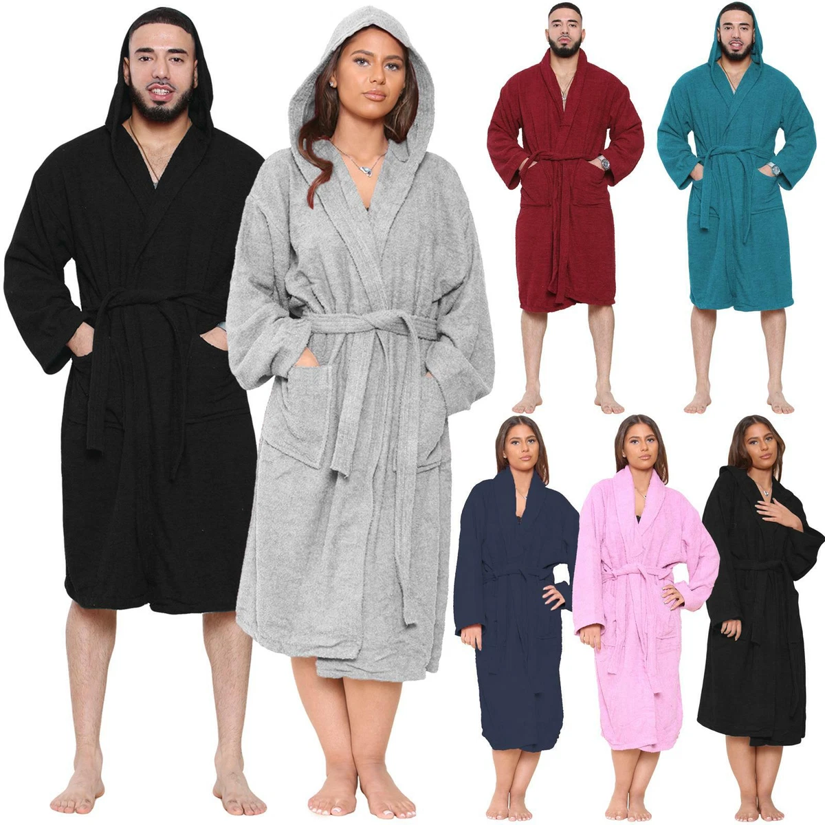 Luxury towelling dressing gown best sale mens