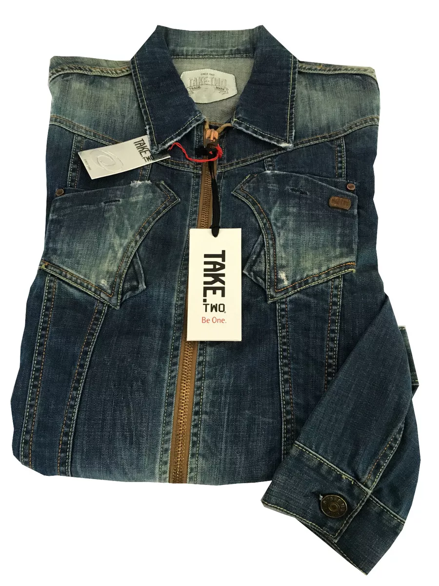Jaket denim sale slim fit