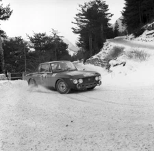 Leo Cella Luciello Lombardini Lancia Fulvia HF 1967 Rally Car Old Photo 7
