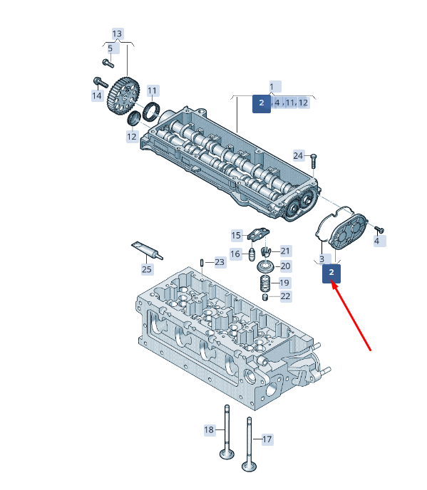 NOUVEAU COUVERCLE DE MODULE CAMARF SKODA SUPERB MK3 05L109283A AUTHENTIQUE