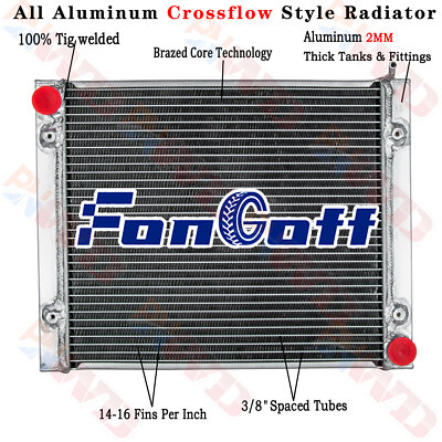 Aluminum 2 Row Racing Radiator Fits 2016 UTV Polaris RZR 1000 XP RZR XP 4 Turbo