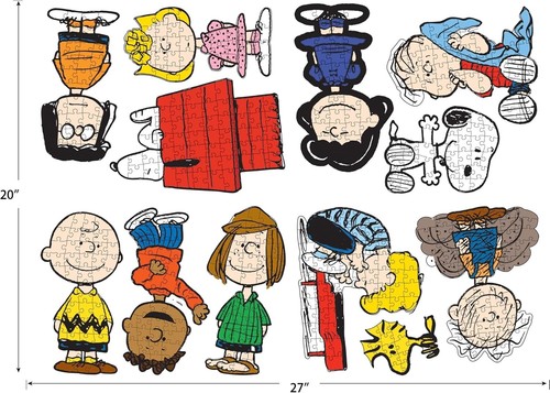 LPF Peanuts Multi-Shaped Featuring Snoopy & the Gang 500 Piece Jigsaw Puzzle, Mu - Picture 6 of 9