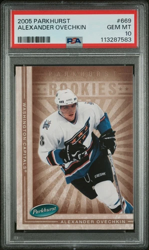 2005 Parkhurst Hockey Alexander Ovechkin #669 Rookie RC Gem Mint PSA 10