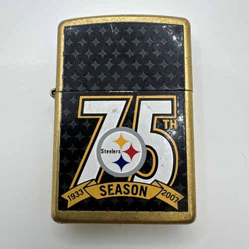 Pittsburgh Steelers 75th SEASON ZIPPO LIGHTER dec 2004 black and gold