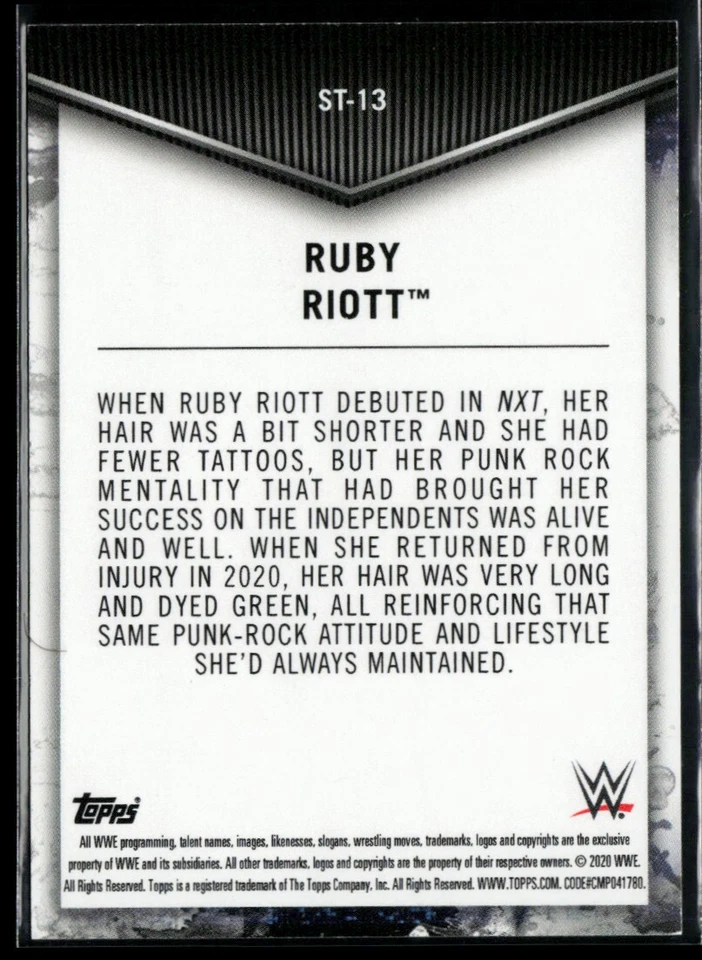 2020 Topps WWE Women's Division Superstar Transformations #ST-13 Ruby Riott - Image 2 of 2
