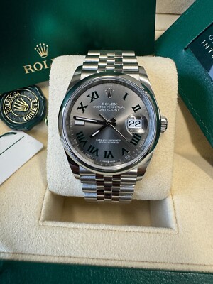 Rolex Datejust 36mm 126200 Stainless Steel Smooth Bezel Wimbledon