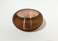 Antique Victorian Art Glass Stevens Williams Threaded Bowl Trinket Dish Ox Blood