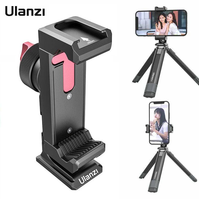 Ulanzi ST-27 Metal Phone Holder Cold Shoe Arca 360° Rotatable Tripod Mount