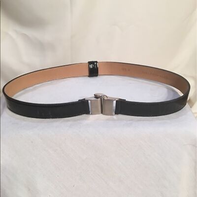 SAKS FIFTH AVENUE BLACK PATENT LEATHER BELT SIZE M Prada Patent Leather Belt | Saks Fifth Avenue main image 2