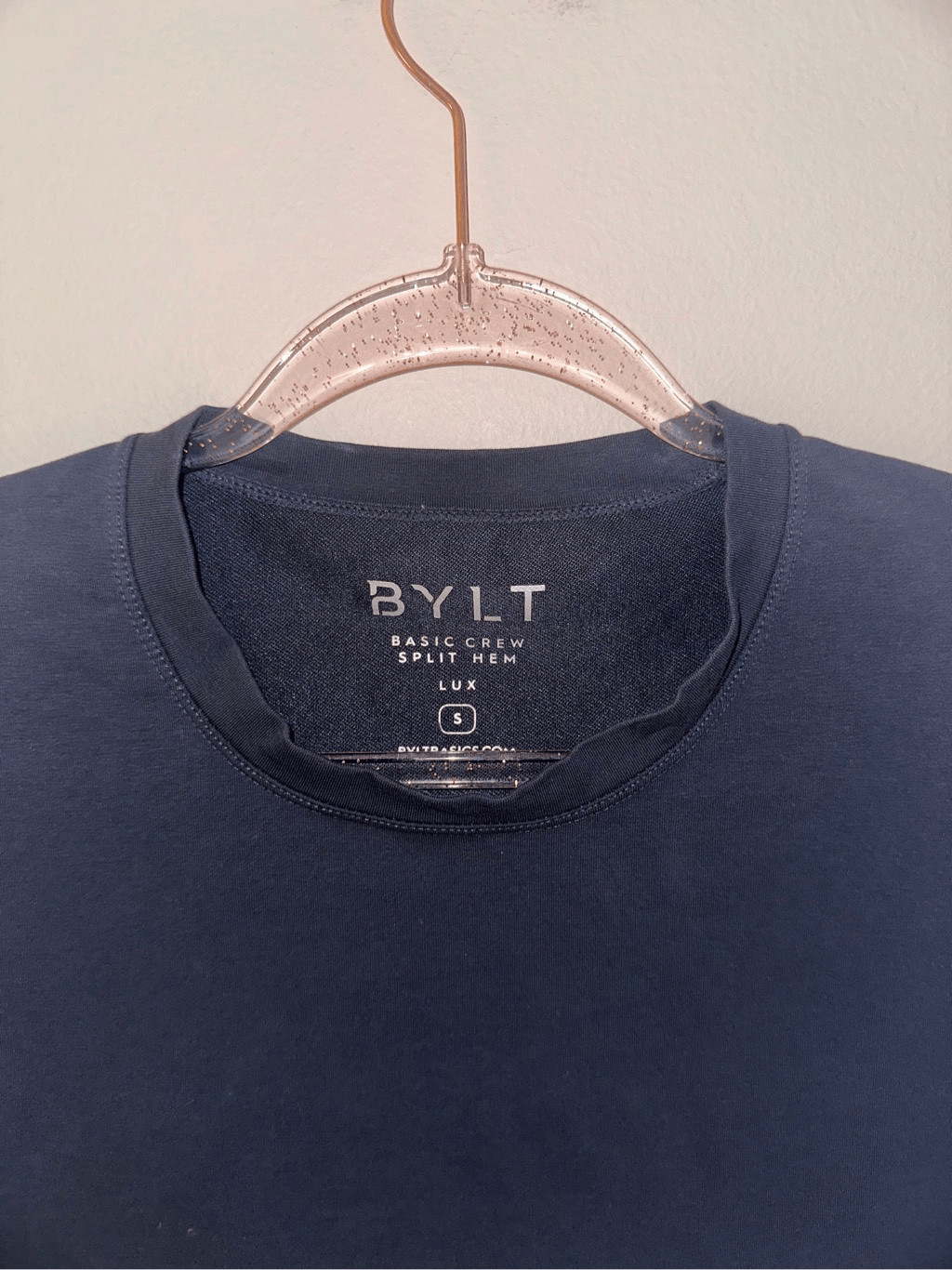 Men’s BYLT basic crew split hem Lux Tshirt Black … - image 2